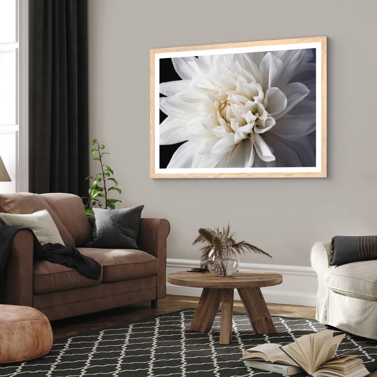 Affiche dans un chêne clair - Poster - Le matin de la jeune mariéé - 40x30 cm