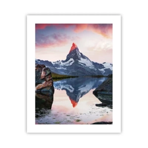 Affiche - Poster - Le coeur des montagnes est chaud - 40x50 cm