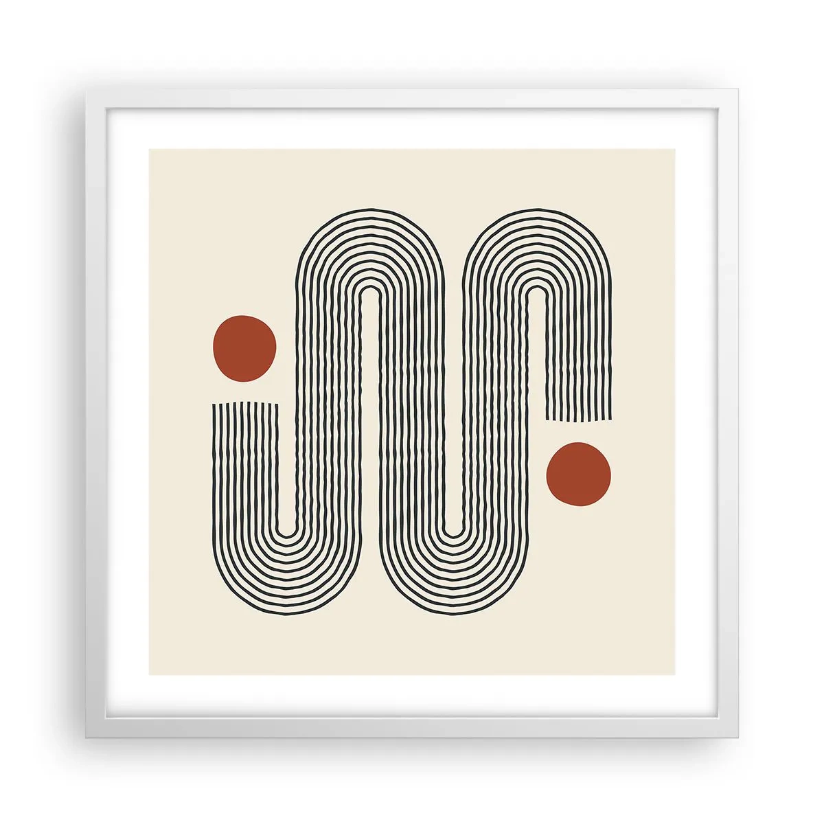 Affiche dans un cadre blanc - Poster - Du début à la fin - 50x50 cm