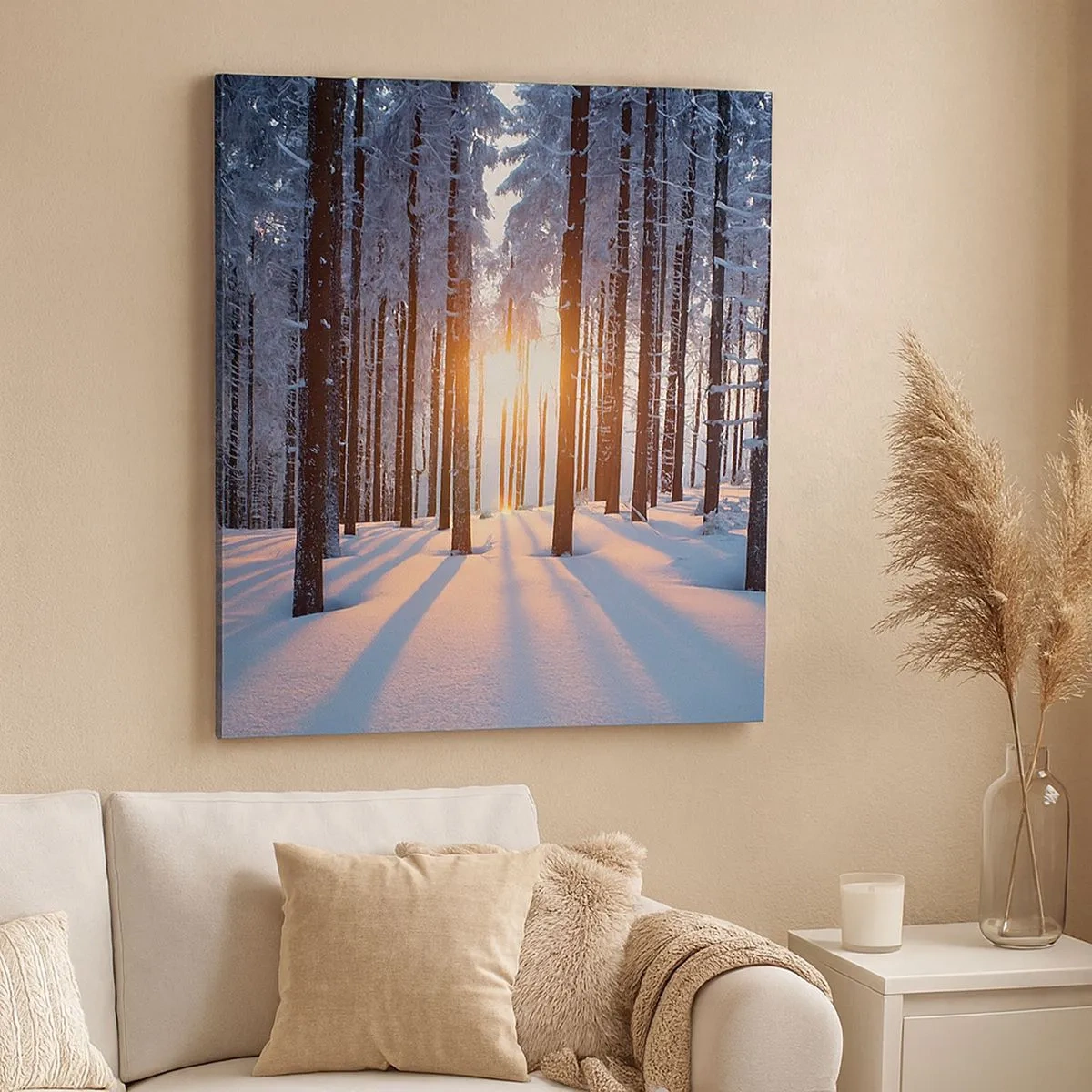 Impression sur toile - Image sur toile - Clairement en noir et blanc - 30x30 cm