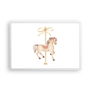 Affiche dans un cadre blanc - Poster - Un trot gracieux - 91x61 cm