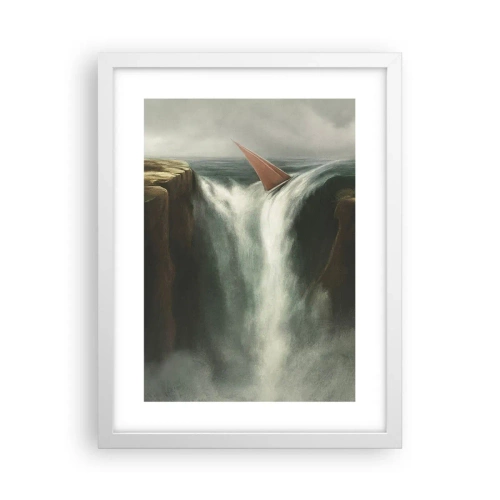 Affiche dans un cadre blanc - Poster - Un avertissement de la vie - 30x40 cm