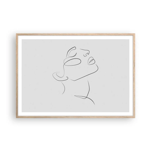 Affiche dans un chêne clair - Poster - Méandre du rêve - 100x70 cm