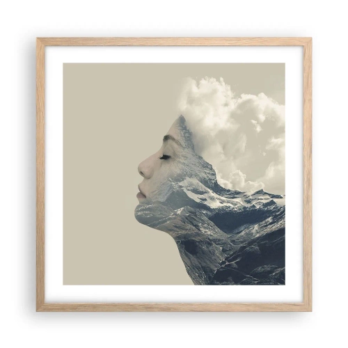 Affiche dans un chêne clair - Poster - La beauté des éléments - 50x50 cm