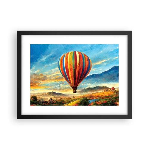 Affiche dans un cadre noir - Poster - Dans le silence on voit mieux - 40x30 cm