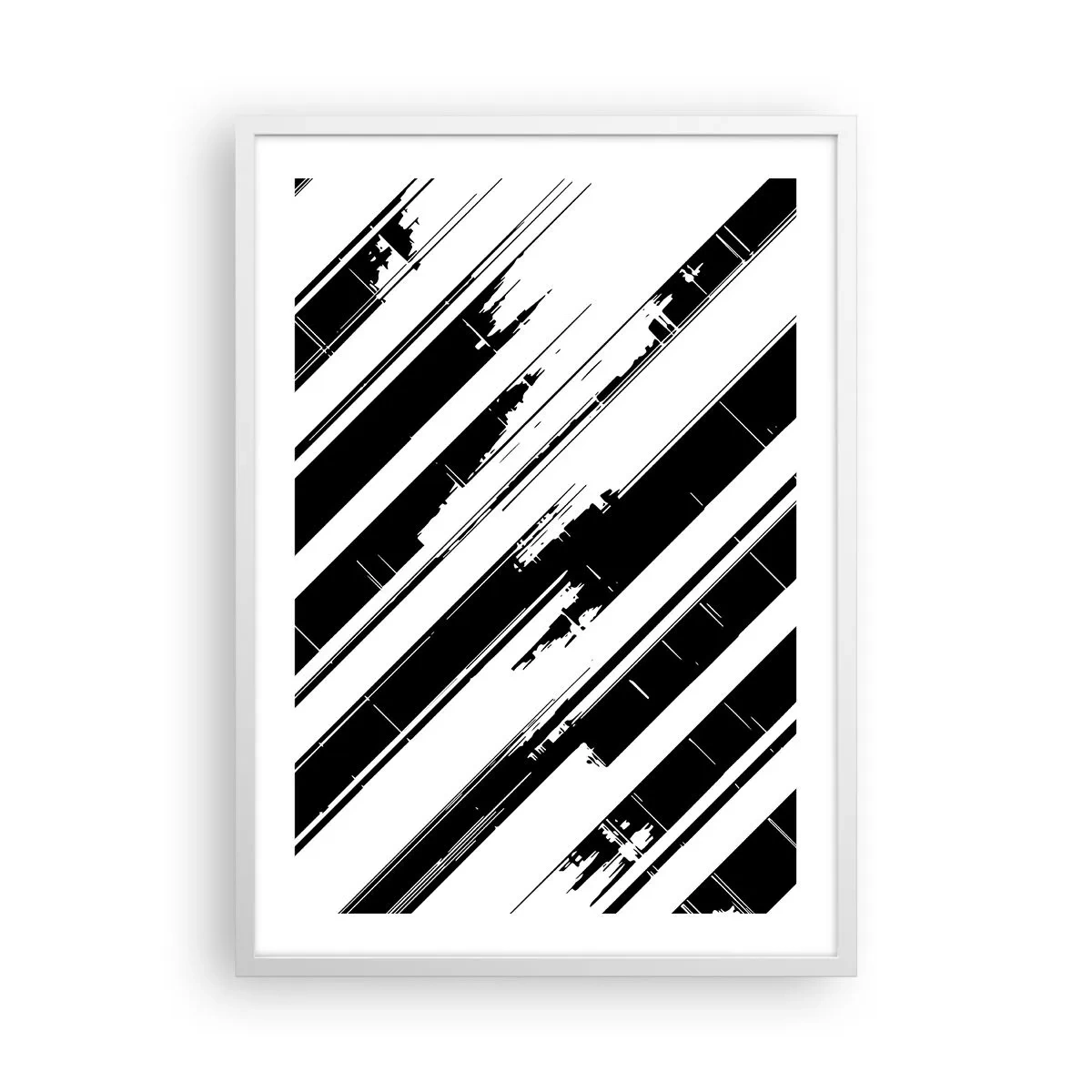 Affiche dans un cadre blanc - Poster - Une composition intense et dynamique - 50x70 cm