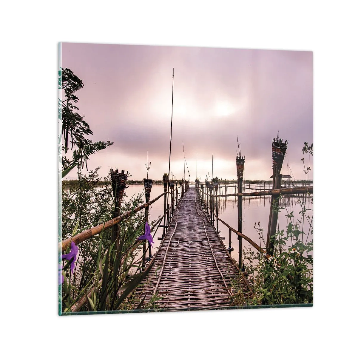 Impression sur verre - Image sur verre - Le silence et le calme d'Asie - 40x40 cm