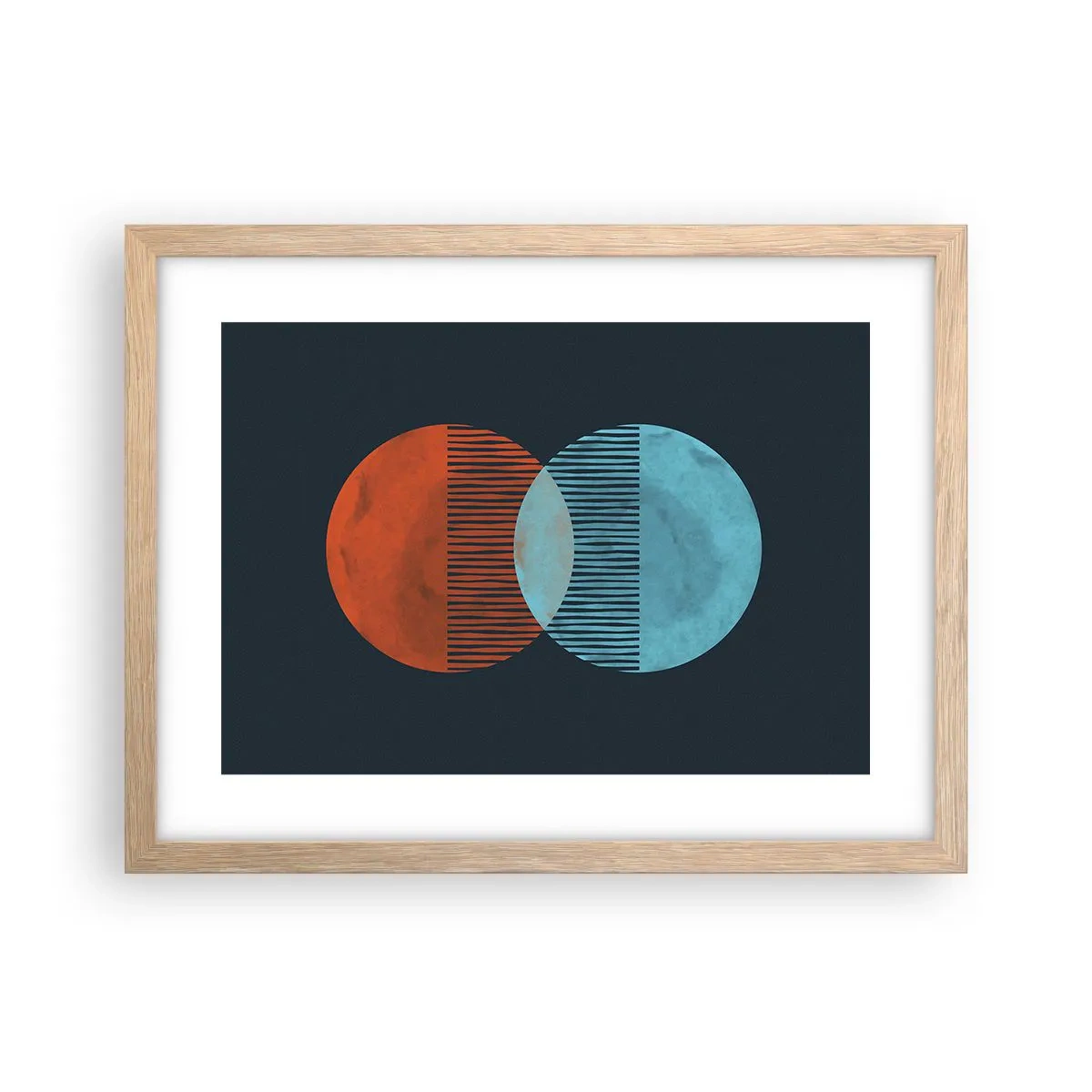 Affiche dans un chêne clair - Poster - Fantaisie astronomique - 40x30 cm