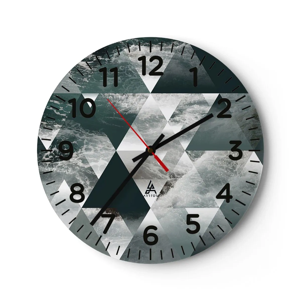 Horloge murale - Pendule murale - Point de vue de cristal - 30x30 cm