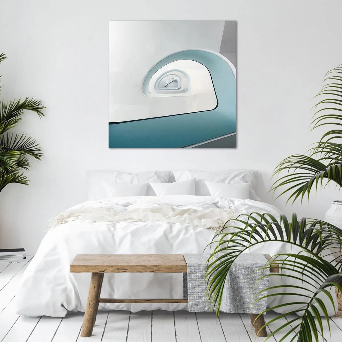 Impression sur toile - Image sur toile - Au profondeur du bleu - 50x50 cm