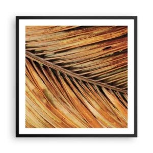 Affiche dans un cadre noir - Poster - Or de noix de coco - 60x60 cm