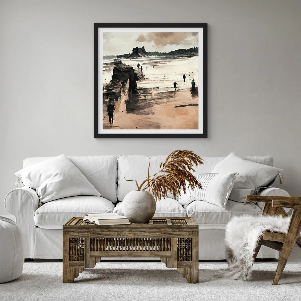 Affiche dans un cadre noir - Poster - Invoqué - 30x30 cm