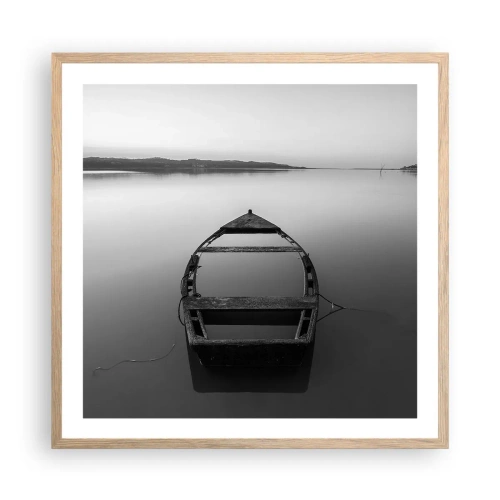 Affiche dans un chêne clair - Poster - Nostalgie et mélancolie - 60x60 cm