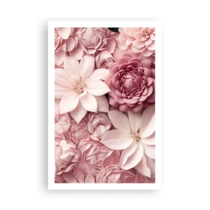 Affiche - Poster - Dans les pétales roses - 61x91 cm