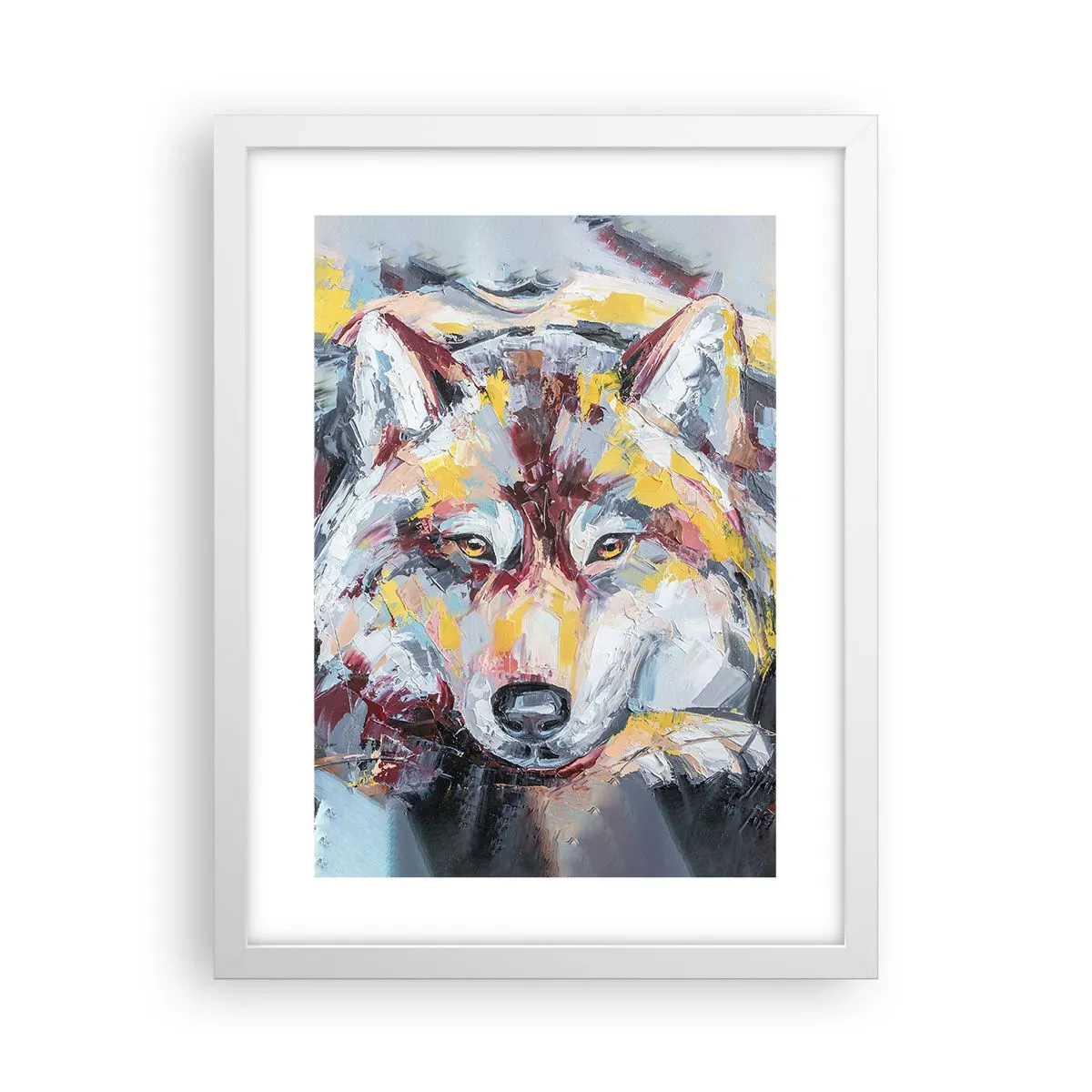 Affiche dans un cadre blanc - Poster - En paix au milieu des siens - 30x40 cm