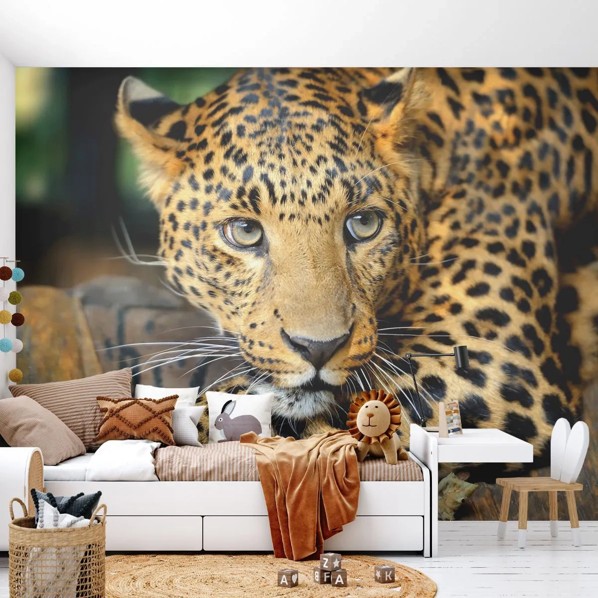 Papier Peint Photo Standard Eco - N'aie pas peur, viens - Animaux, Panthère, Chat sauvage - 200x140 cm