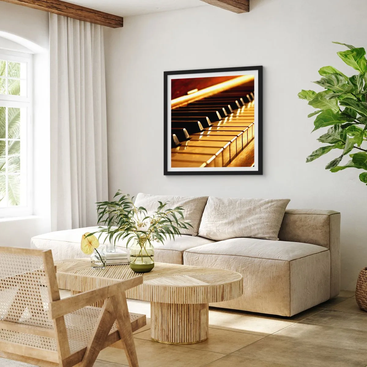 Affiche dans un cadre noir - Poster - Des possibilités infinies - 60x60 cm