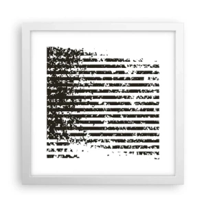 Affiche dans un cadre blanc - Poster - Rythme et bruissement - 30x30 cm