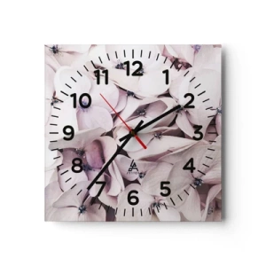 Horloge murale - Pendule murale - Dans un flot de fleurs - 40x40 cm