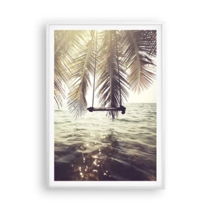 Affiche dans un cadre blanc - Poster - Vous pouvez vous balancer dans les nuages ​​à volonté - 70x100 cm