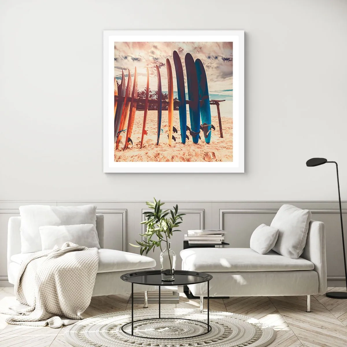 Affiche dans un cadre blanc - Poster - Bonne nuit, à demain - 60x60 cm