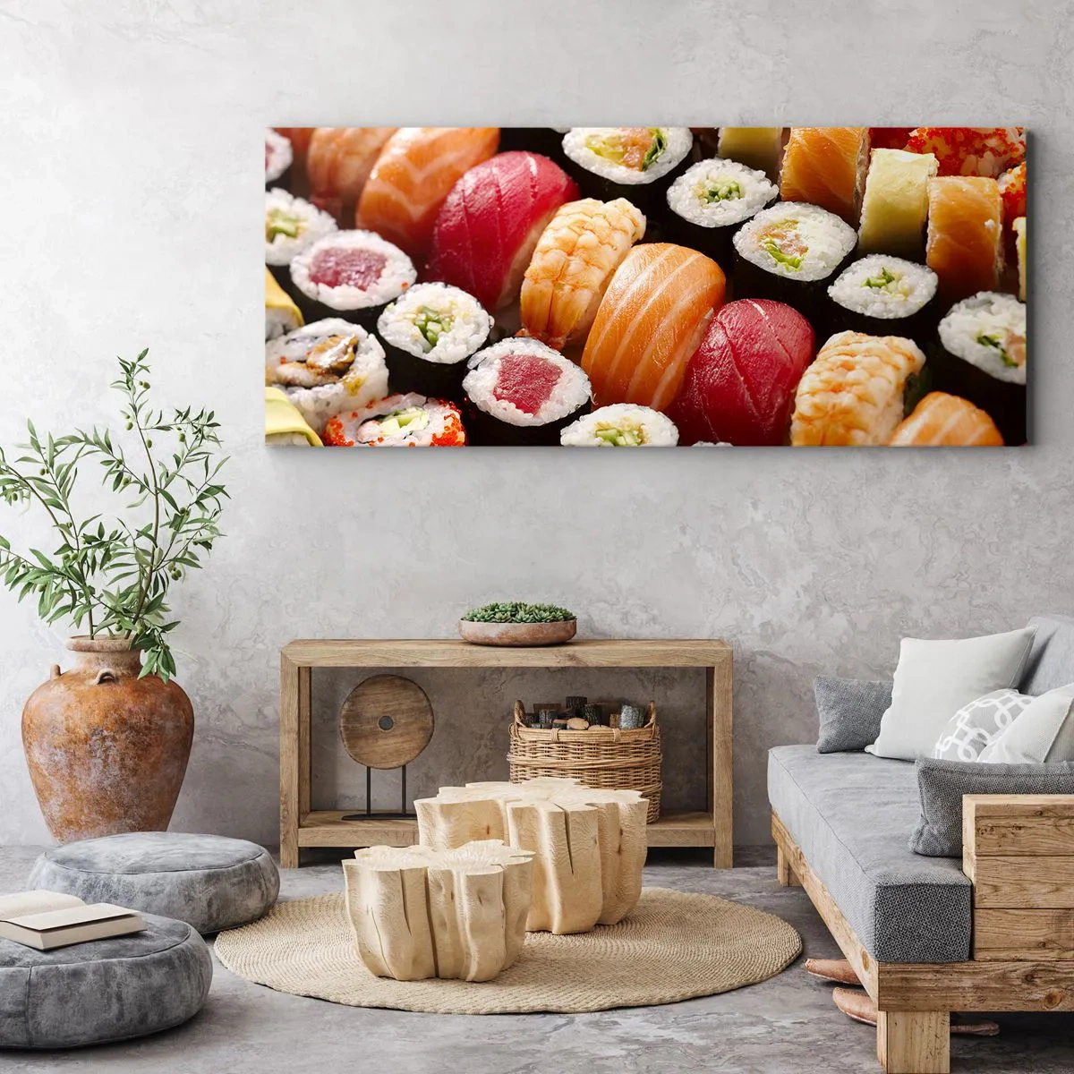 Impression sur toile - Image sur toile - Couleurs et saveurs d'Asie - 100x40 cm