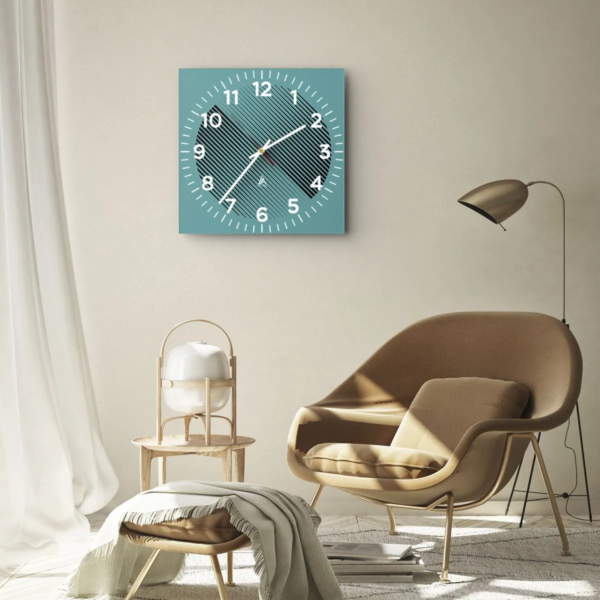 Horloge murale - Pendule murale - Cercle – une variation géométrique - 40x40 cm