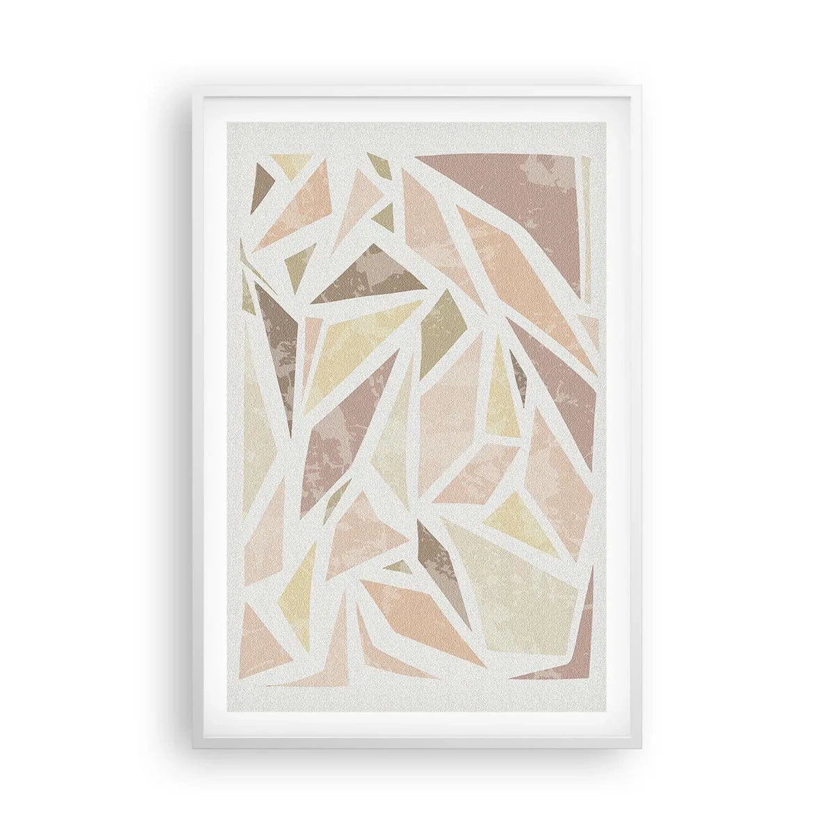 Affiche dans un cadre blanc - Poster - Composition de vitraux - 61x91 cm