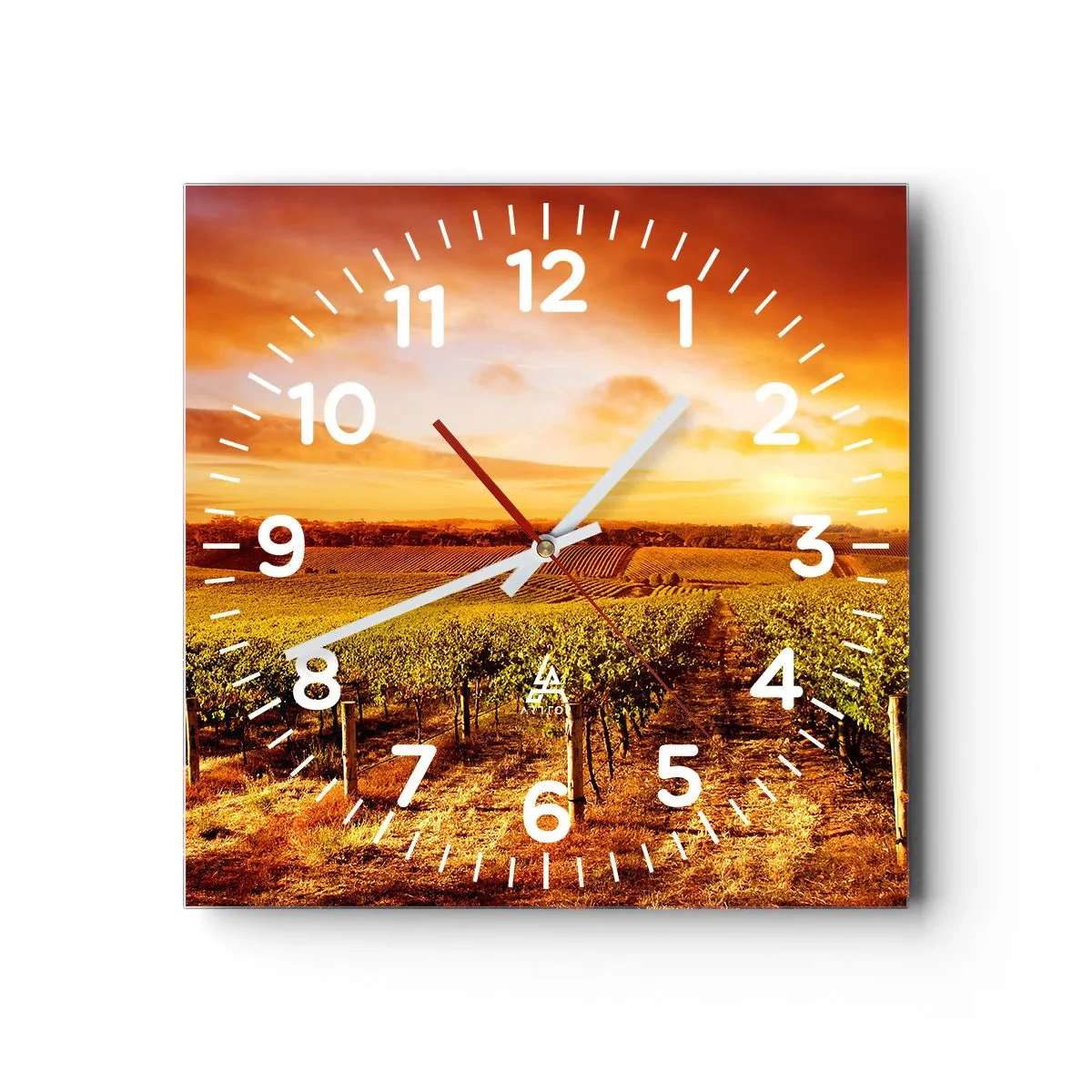 Horloge murale - Pendule murale - Légèrement fruité avec une pointe de soleil - 40x40 cm