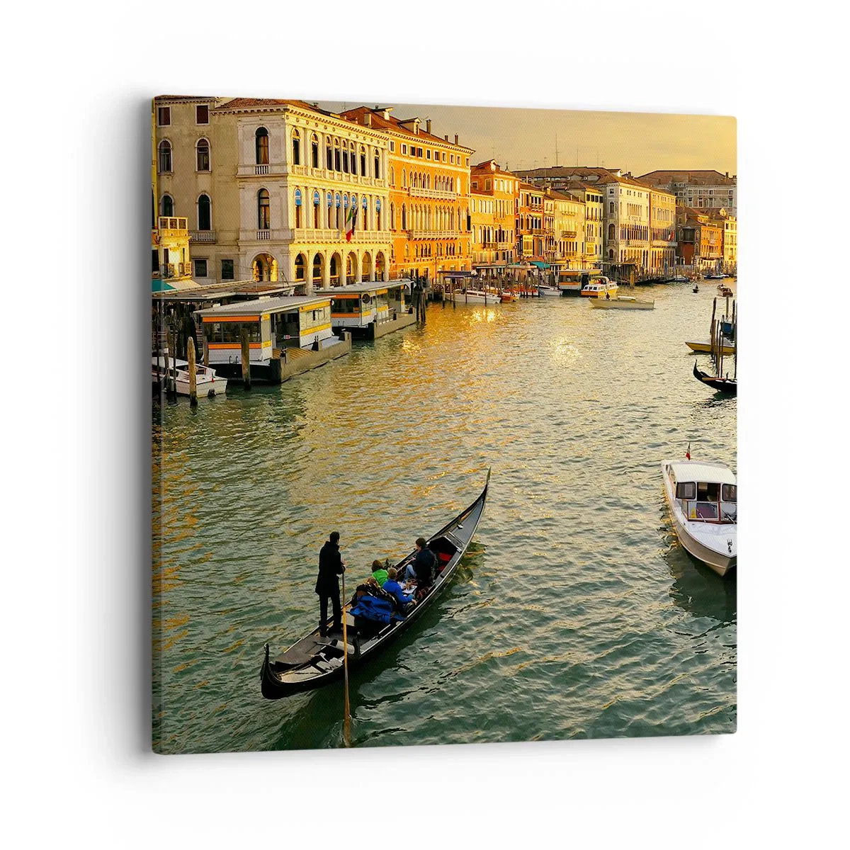 Impression sur toile - Image sur toile - Du côté ensoleillé de la rue - 40x40 cm