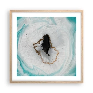 Affiche dans un chêne clair - Poster - Pénétrer à l'intérieur - 50x50 cm