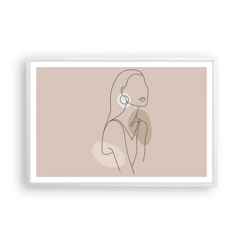 Affiche dans un cadre blanc - Poster - Icone féminin - 91x61 cm