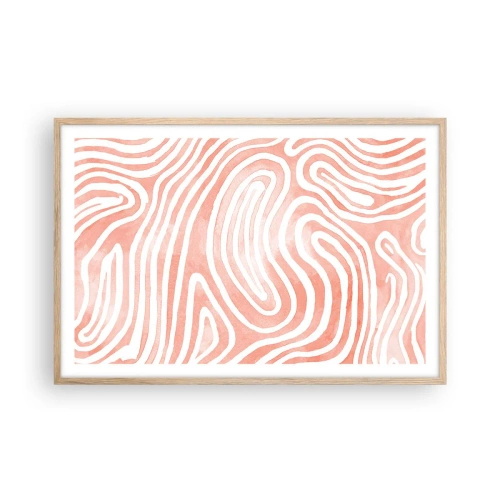 Affiche dans un chêne clair - Poster - Dans le labyrinthe de corail - 91x61 cm