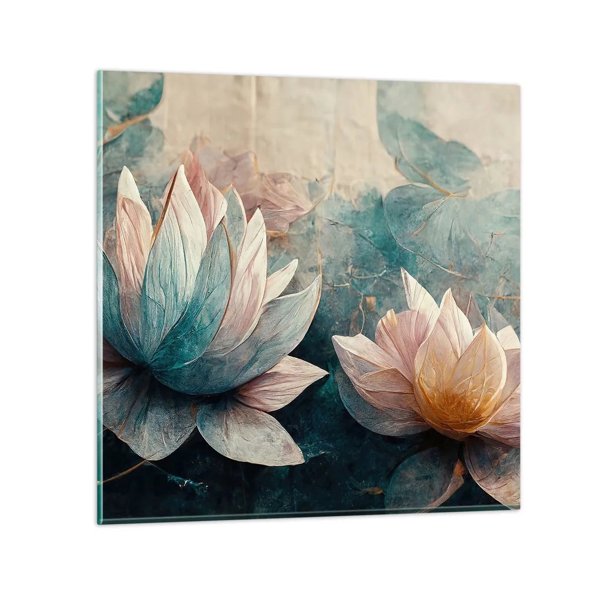 Impression sur verre - Image sur verre - Les étoiles du lac - 60x60 cm