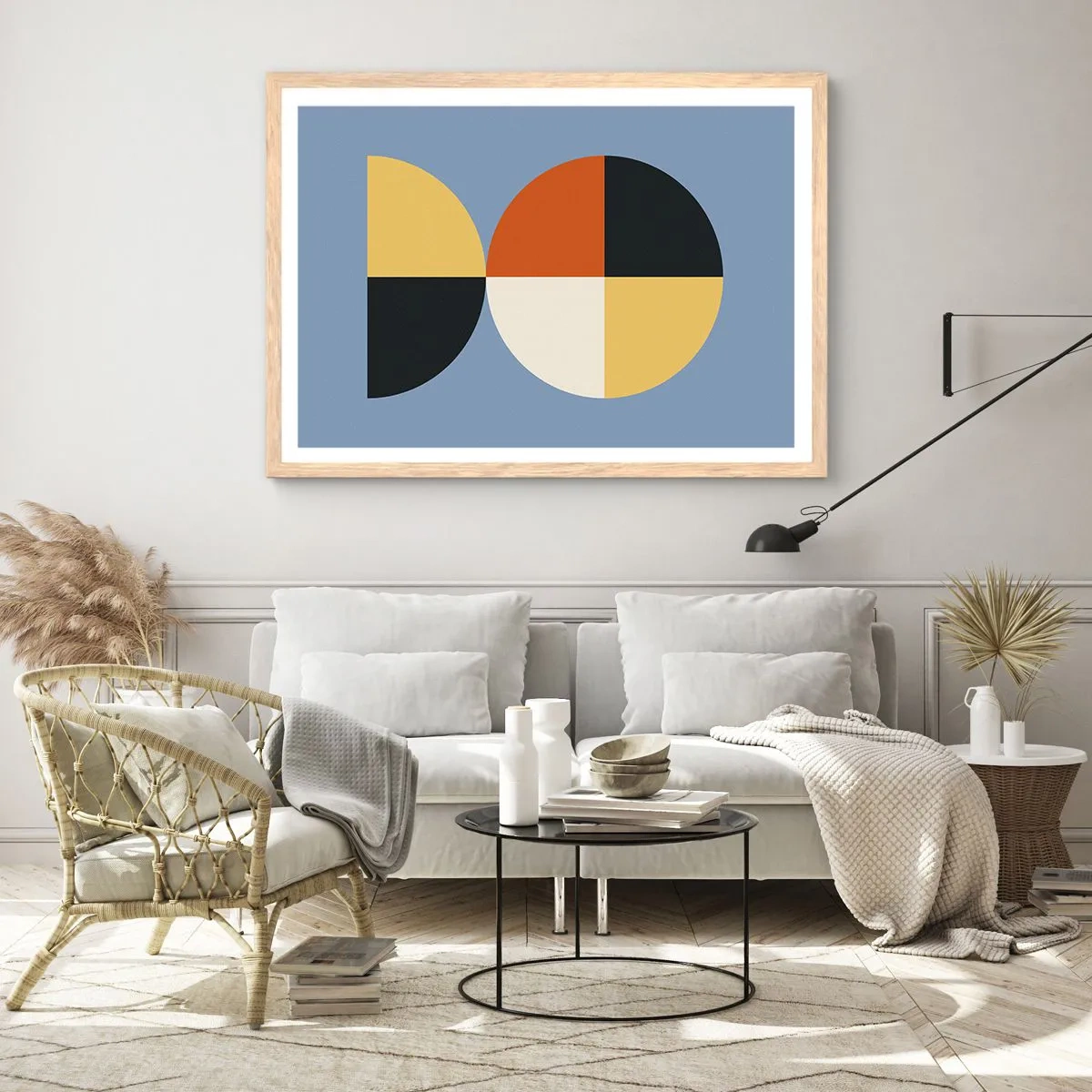 Affiche dans un chêne clair - Poster - Regarde et compte - 50x40 cm