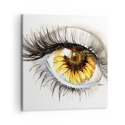 Impression sur toile - Image sur toile - Un look aussi chaud que l'été - 50x50 cm