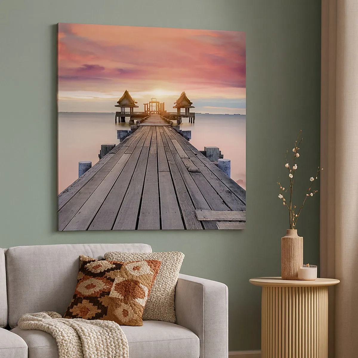 Impression sur toile - Image sur toile - L'Ouest à l'Est - 30x30 cm