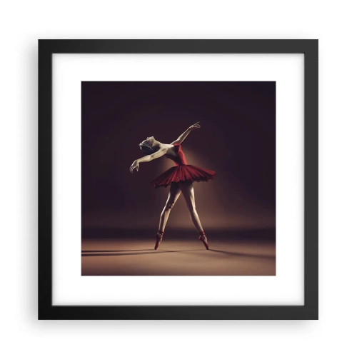 Affiche dans un cadre noir - Poster - Une danseuse étoile - 30x30 cm