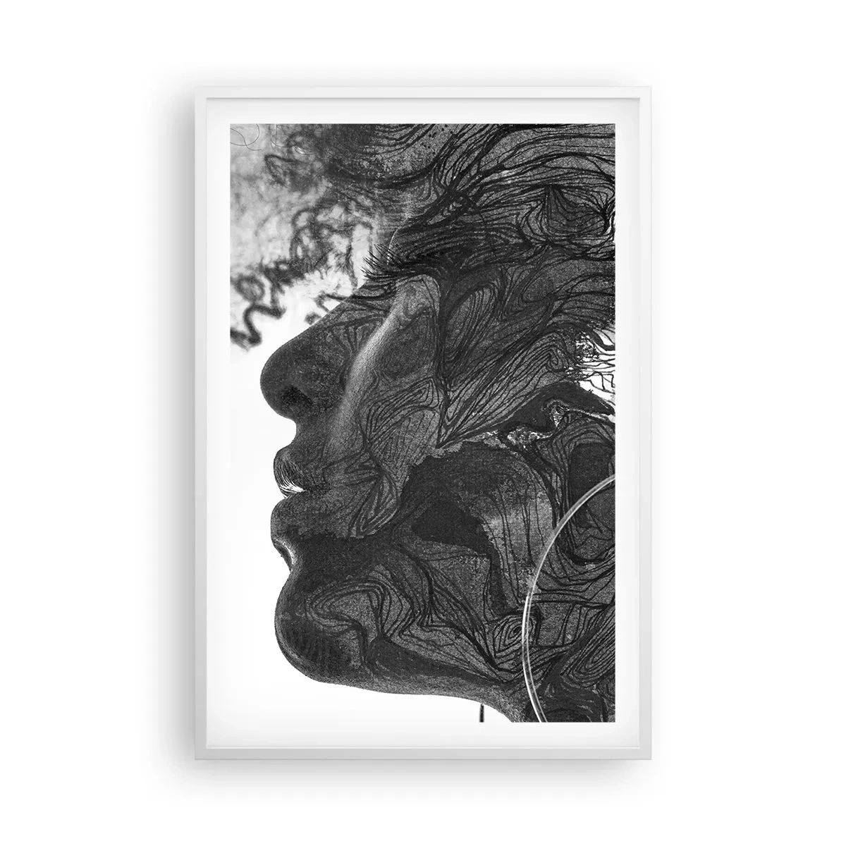 Affiche dans un cadre blanc - Poster - Emmêlé dans les rêves - 61x91 cm