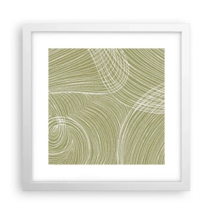 Affiche dans un cadre blanc - Poster - Abstraction complexe de blanc - 30x30 cm