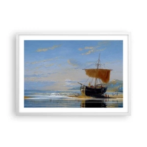 Affiche dans un cadre blanc - Poster - Eau, terre, air - 70x50 cm