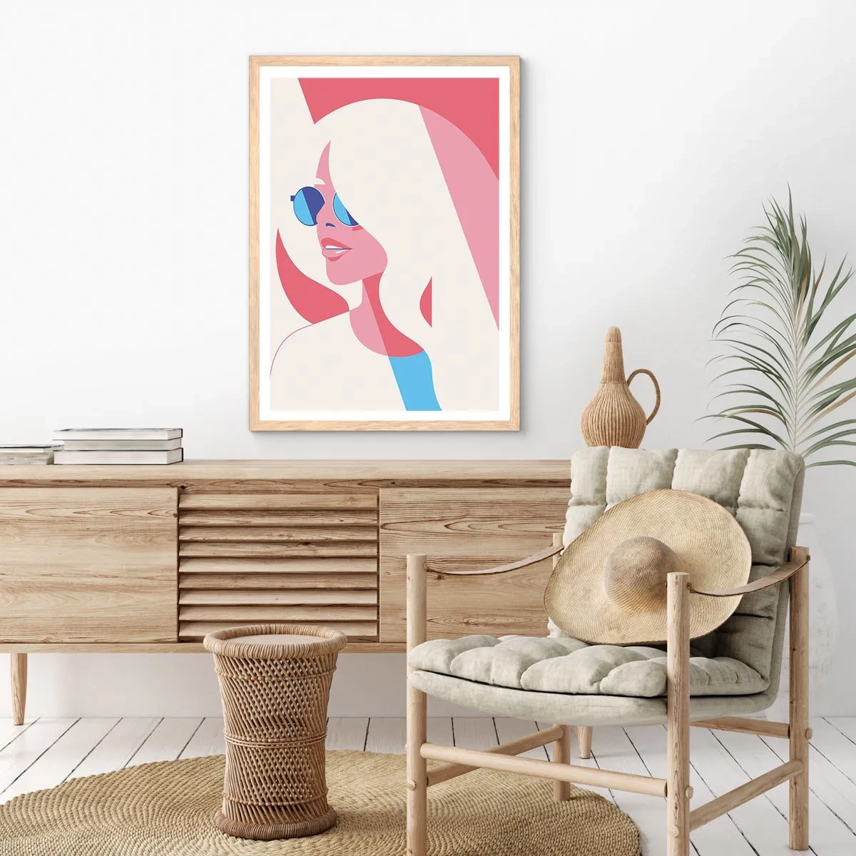 Affiche dans un chêne clair - Poster - C'était une blonde… - 50x70 cm