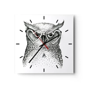 Horloge murale - Pendule murale - Sagement et avec amour - 40x40 cm