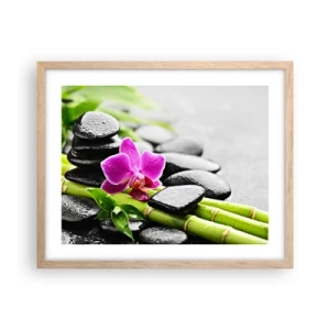 Affiche dans un chêne clair - Poster - Dans un équilibre de calme - 50x40 cm