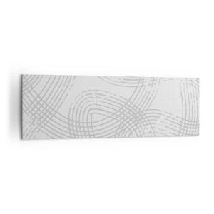 Impression sur toile - Image sur toile - Un motif subtil avec des lignes entrelacées dans des tons clairs - 160x50cm - Il n'y a pas de chemin droit - Décoration murale moderne pour le salon et la chambre ARTTOR