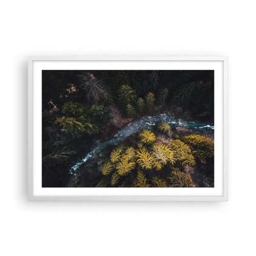 Affiche dans un cadre blanc - Poster - De plus en plus vite - 70x50 cm