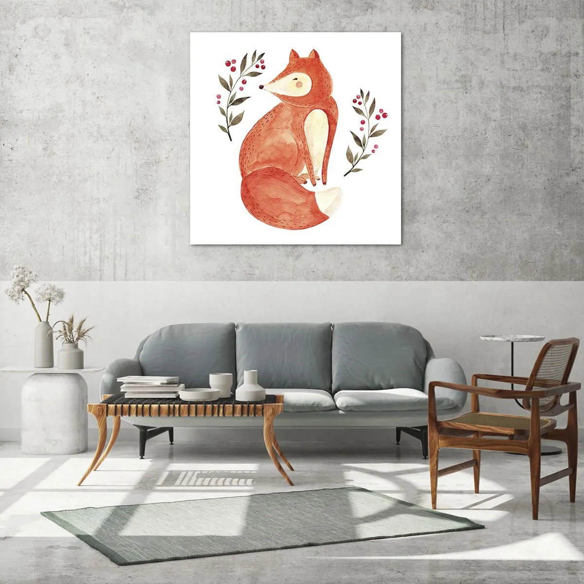 Impression sur verre - Image sur verre - Petit rouquin - 60x60 cm