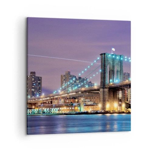 Impression sur toile - Image sur toile - Depuis de nombreuses années le pont de Brooklyn - 50x50 cm