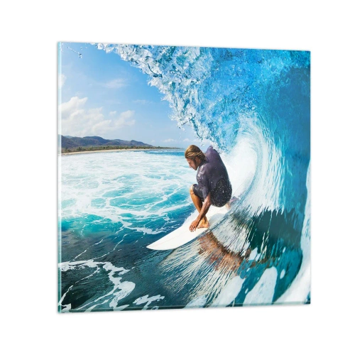 Impression sur verre - Image sur verre - Danse avec les vagues - 40x40 cm