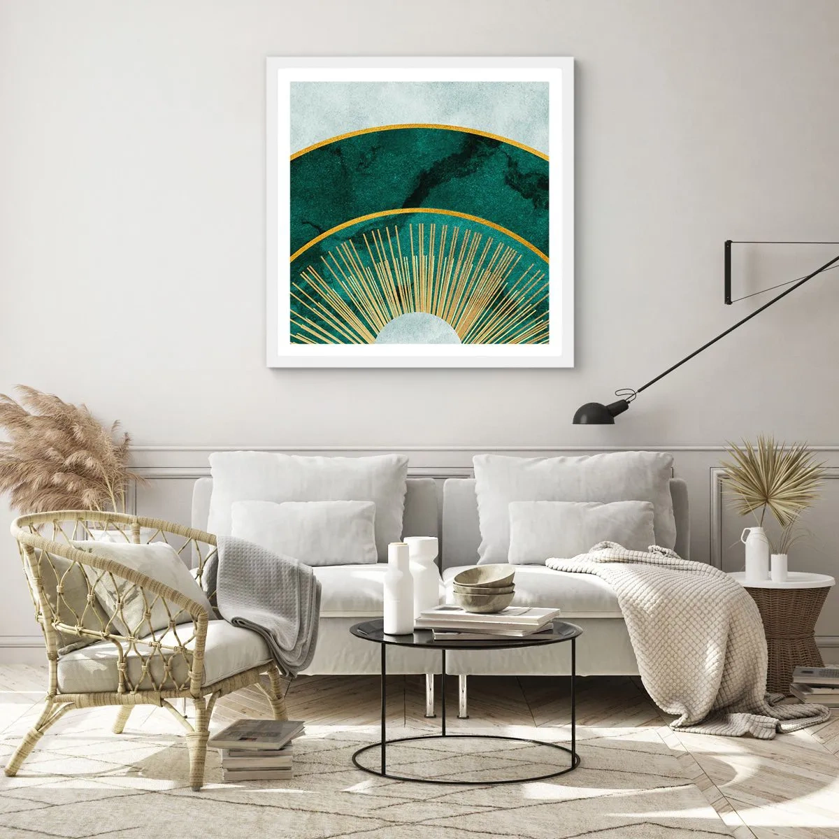 Affiche dans un cadre blanc - Poster - Un autre système solaire - 30x30 cm